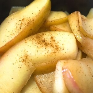 りんごシナモン、フライパン焼き